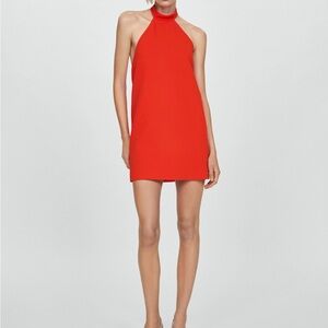 Mango Vibrant Red Mini Dress